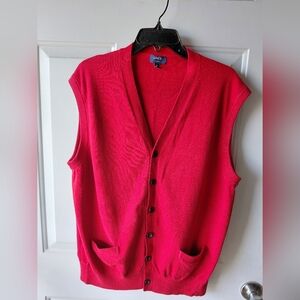 Men's Red Knit Sweater Vest